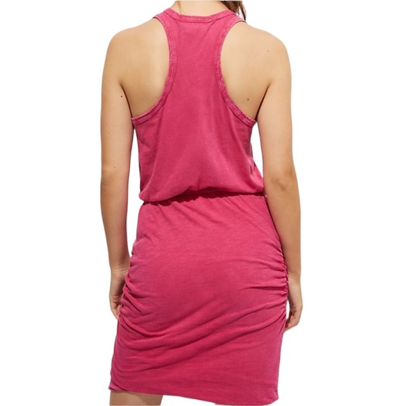 Anthropologie Saturday Sunday Tracey Ruched Pink Mini Dress Women’s Size Small - Picture 4 of 10